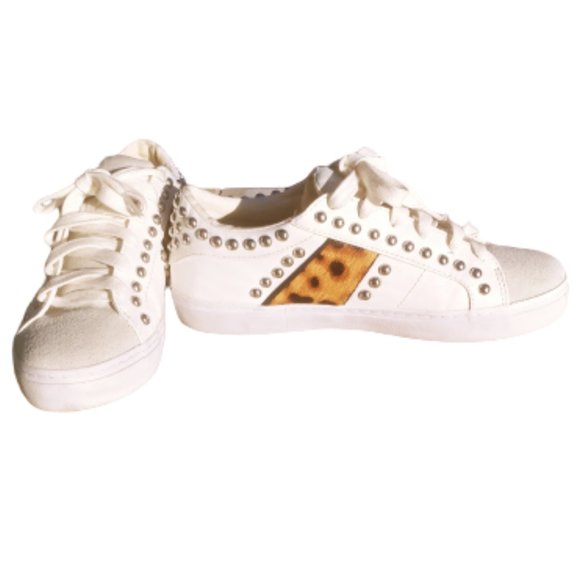 Zara Studded Sneakers with Leopard Print - Picture 12 of 13